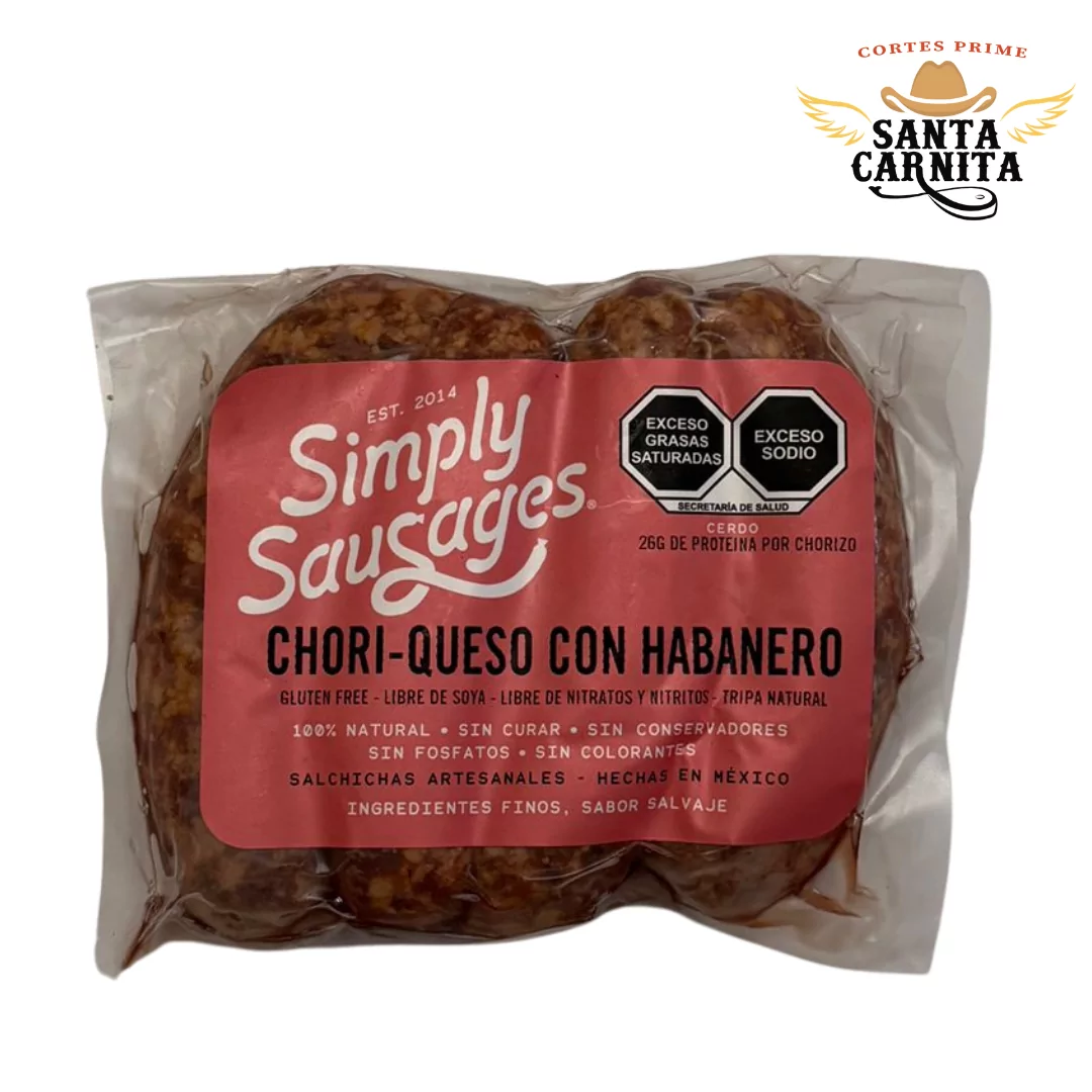 Chori Queso con Habanero Simply Sausages: Explosión de Sabor en Cada Bocado
